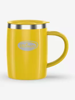 Кружка Биосталь Flr 400 мл с крышкой, Желтый