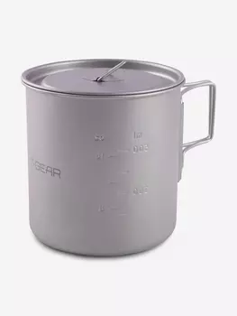 Кружкa с крышкой титановая T-Gear Titanium Mug With Lid 700, Серый