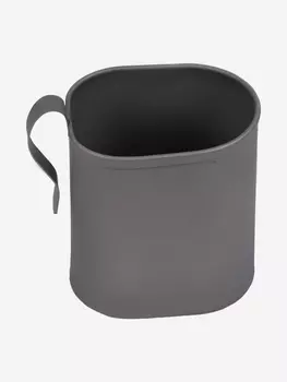 Кружка туристическая овальная 400 мл. Роза ветров, Серый