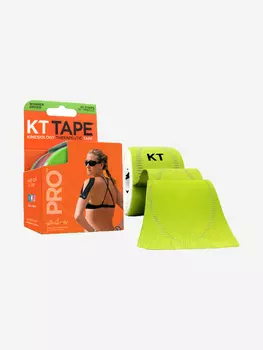 KT Tape PRO Кинезио тейп для тела, 20 полосок в рулоне, 25 х 5 см, зеленый, Зеленый