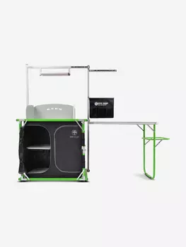 Кухня походная Premium lime с обвесом, Кедр, Серый