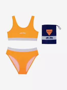 Купальник детский для девочки раздельный ARUNA, Оранжевый