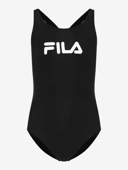 Купальник слитный для девочек FILA, Черный