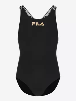 Купальник слитный для девочек FILA, Черный