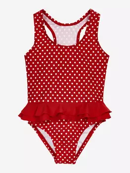 Купальник для девочек Playshoes "Горошек", Красный