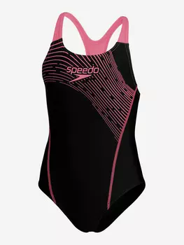 Купальник слитный для девочек Speedo Medley, Черный
