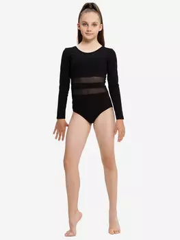 Купальник для гимнастики для девочки WILDWINS, Черный