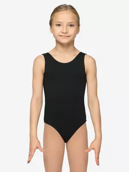 Купальник гимнастический детский ВСПЛЕСК на широких лямках, Черный