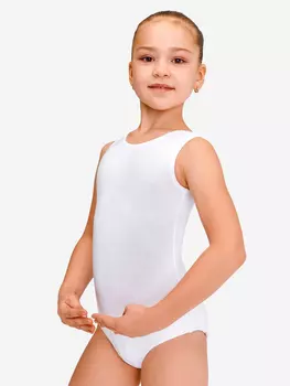 Купальник гимнастический для девочек Dolphin Factory, Белый