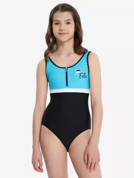 Купальник слитный для девочек FILA, Черный