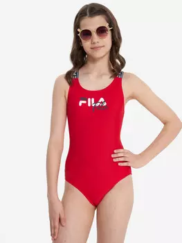 Купальник слитный для девочек FILA, Красный
