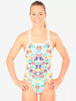 Купальник женский Mako Aumakua Rainbow Lines, Белый