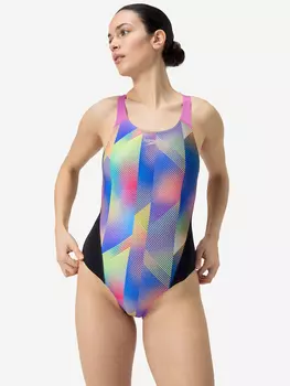 Купальник слитный женский Speedo Alov Digi, Черный