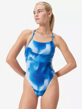 Купальник слитный женский Speedo Alov Digi, Голубой