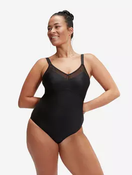 Купальник слитный женский Speedo Mesh Detail, Черный