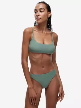 Купальные трусы - слипы со средней посадкой belle you, Зеленый