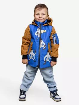 Куртка-бомбер для мальчика batik Марек синий мультиколор, Мультицвет