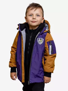 Куртка-бомбер для мальчика batik Марек темно-фиолетовый/охра, Мультицвет