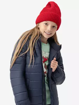 Куртка для девочки демисезонная базовая с капюшоном синяя Button Blue, Синий