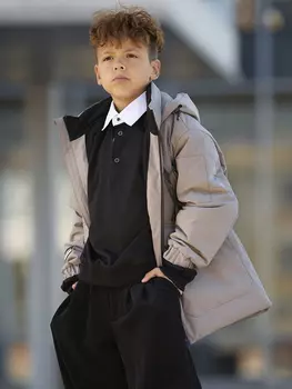 Куртка для мальчика batik Брюс природный серый, Серый