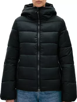 Куртка на синтетическом утеплителе женская Lumberjack Hoodie Puffa Padded Jacket, Черный