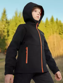 Куртка софтшелл для мальчиков Outventure, Черный