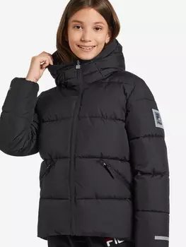 Куртка утепленная для девочек FILA, Черный, размер 128