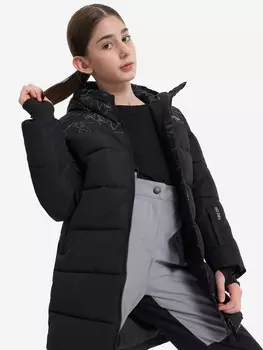 Пуховик для девочек Glissade, Черный