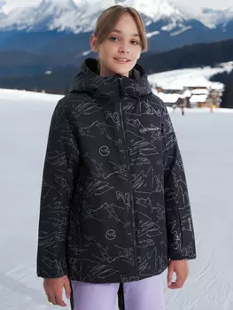 Куртка утепленная для девочек Glissade, Черный