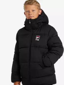 Куртка утепленная для мальчиков FILA, Черный, размер 140
