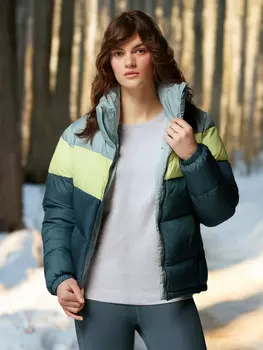 Куртка утепленная женская Columbia Puffect II Colorblock Jacket, Голубой