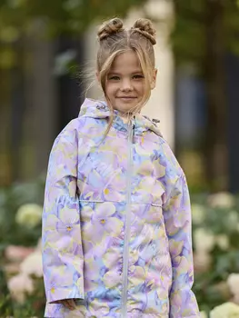 Куртка-ветровка для девочки batik Карла принт, Фиолетовый