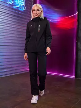 Куртка женская Azimuth мембранная виндстоппер на флисе, Черный