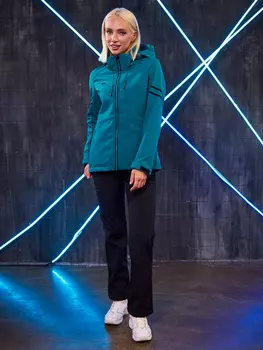 Куртка женская Azimuth мембранная виндстоппер на флисе, Голубой