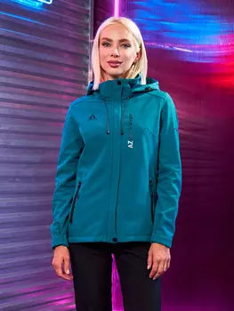 Куртка женская Azimuth мембранная виндстоппер на флисе, Голубой
