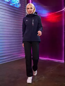 Куртка женская Azimuth мембранная виндстоппер на флисе, Синий