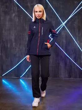 Куртка женская Azimuth мембранная виндстоппер на флисе, Синий