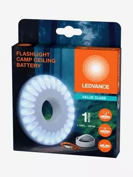 LEDVANCE Светодиодный фонарь для походов и путешествий на батарейках (бел.), Белый