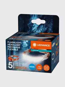 LEDVANCE Светодиодный фонарь гибкий налобный, аккумуляторный, Оранжевый