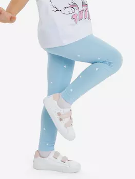 Леггинсы с принтом голубые для девочки Button Blue, Голубой