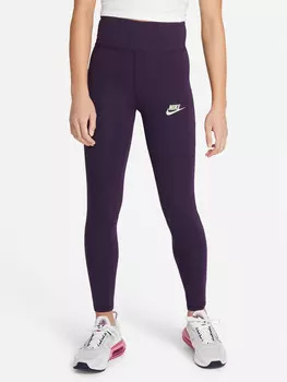 Легинсы для девочек Nike Sportswear Favorites, Фиолетовый, размер 146-156