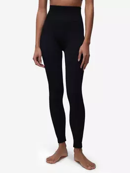 Легинсы с высокой посадкой в рубчик из бамбука belle you, Черный