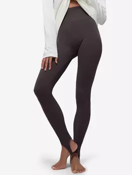 Легинсы со штрипками в рубчик из бамбука belle you, Коричневый