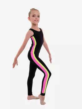 Легинсы спортивные для девочек Танцующие, Черный