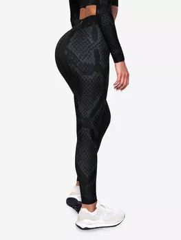 Легинсы женские спортивные BARKA, лосины для спорта, тайтсы, Черный