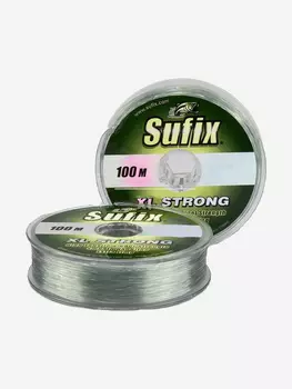Леска для рыбалки монофильная Sufix XL Strong платина 100 м 0.18 мм 2.8 кг, Серебряный