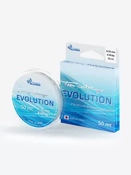 Леска монофильная ALLVEGA "Evolution" 50м 0.25мм (8.55кг) прозрачная, Белый