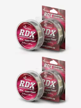 Леска монофильная ALLVEGA RDX Universal, набор 2 штуки 0,16мм (3,28кг) прозрачная, Белый