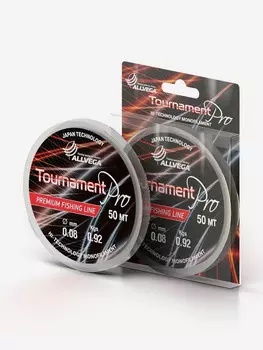 Леска монофильная ALLVEGA "Tournament Pro" 50м 0,08мм (0,92кг) прозрачная, Серый