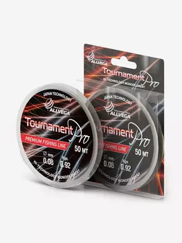 Леска монофильная ALLVEGA "Tournament Pro" 50м 0,08мм (0,92кг) прозрачная, Белый